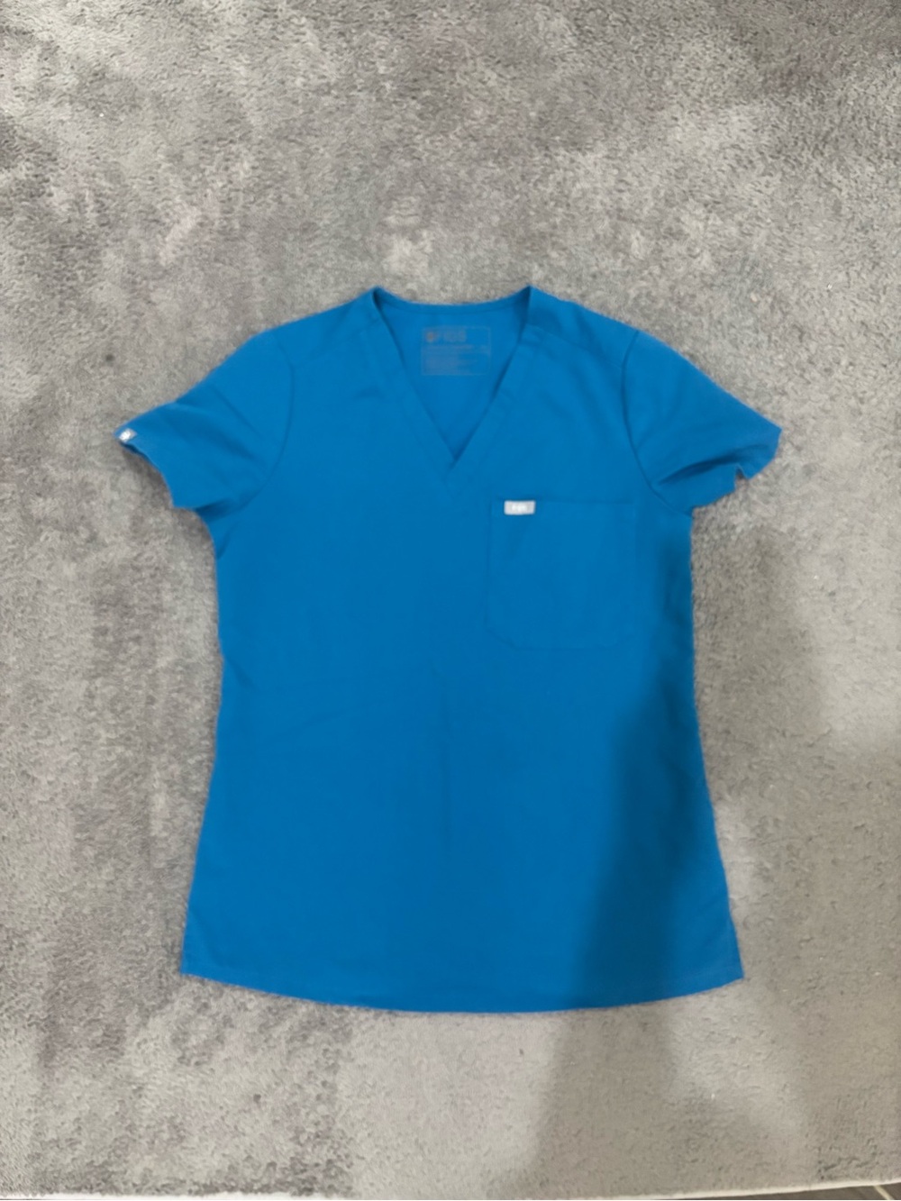 XS FIGS Alps Blue Scrub Top